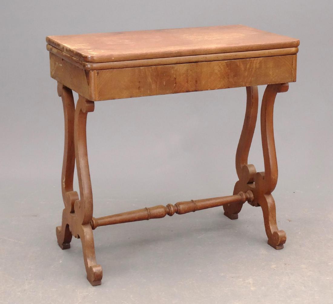 19th c. Empire Mahogany Card Table (1 of 5)