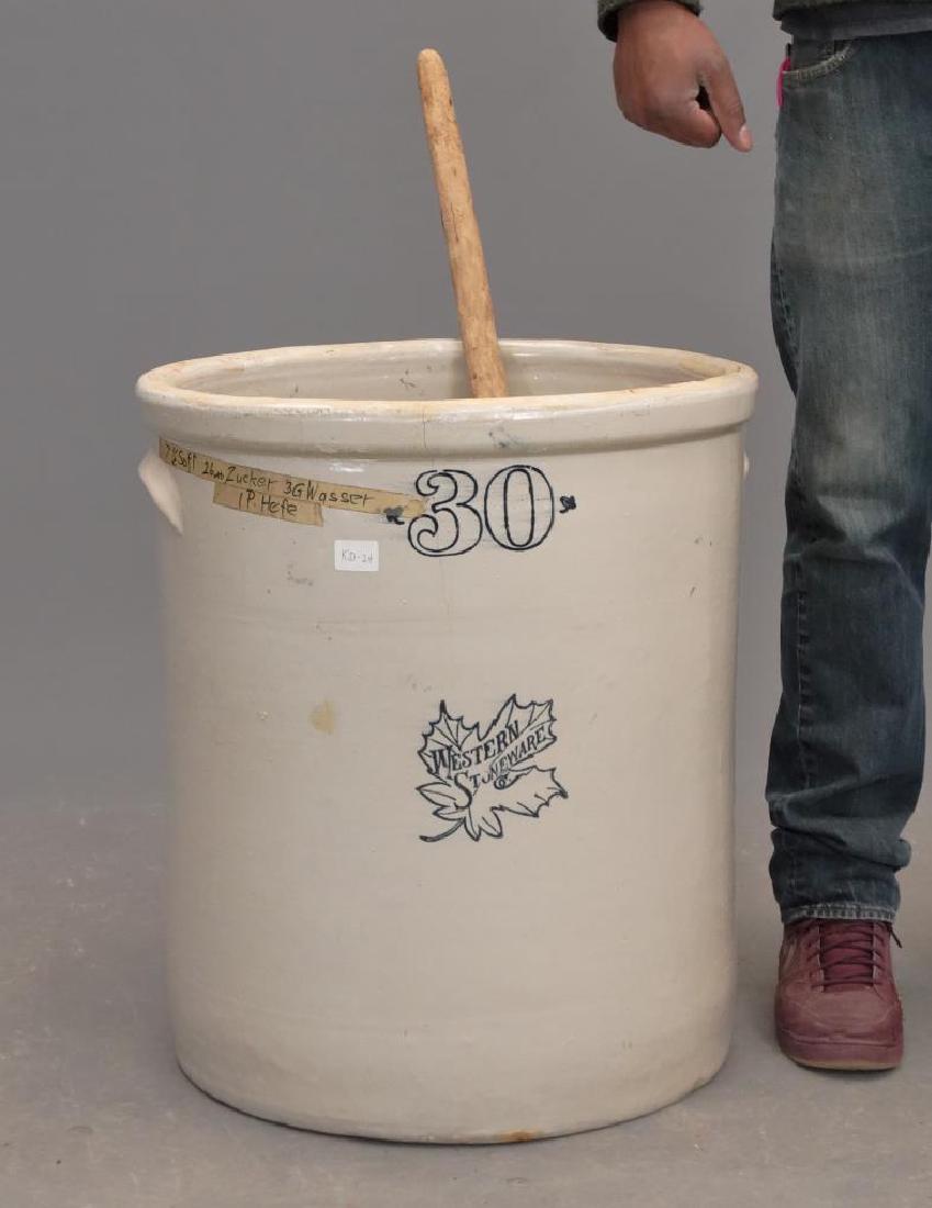30 Gallon Stoneware Sauerkraut Crock