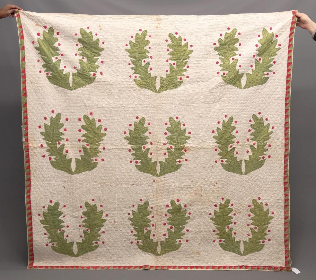 19th c. Floral Applique Quilt (1 of 6)