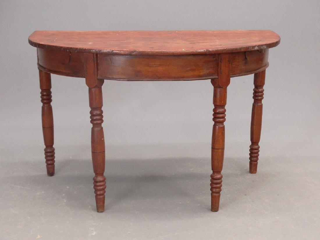 19th c. Demilune Table (1 of 4)