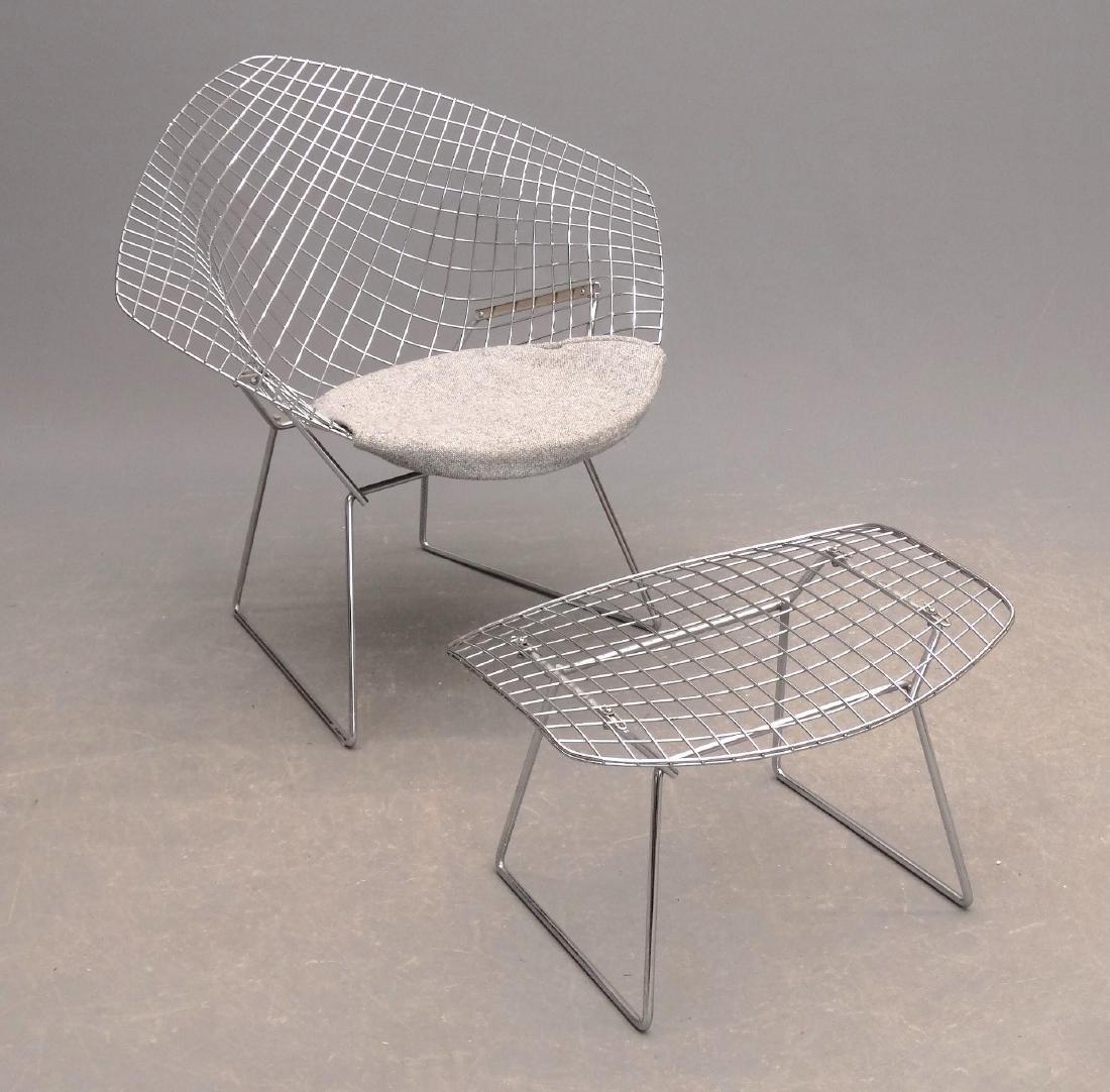 Bertoia Style Chair & Ottoman (1 of 6)