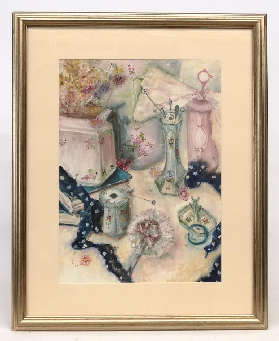 Continental School, Still Life: Continental School, still life. Longbridge Gallery United Kingdom Gallery verso. Sight 16" x 11 1/2".