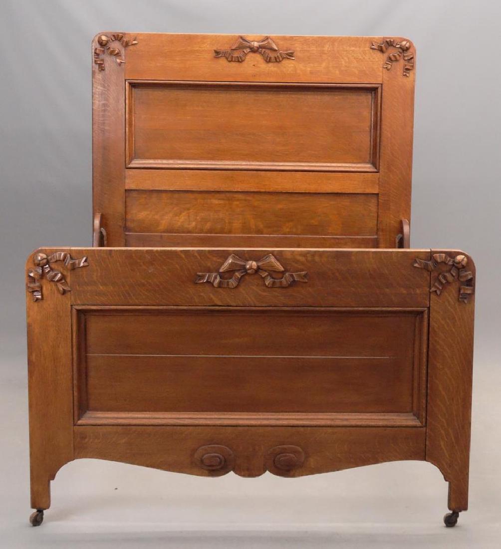 Victorian Oak Bed (1 of 4)