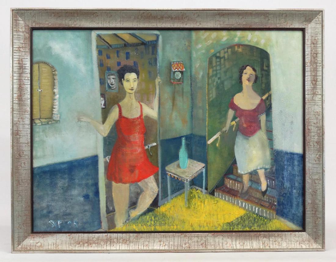 Shane Van Pelt (20th Century): Shane Van Pelt (20th Century), untitled, 2003-2008. 18" x 24". Oil on canvas. Grey Carter label verso.