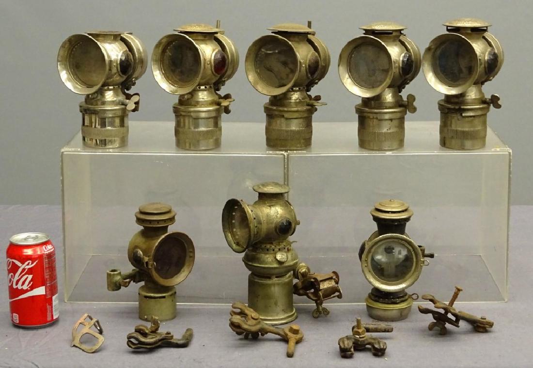 Antique Bicycle Lamp and Mounting Bracket Lot (1 of 8)