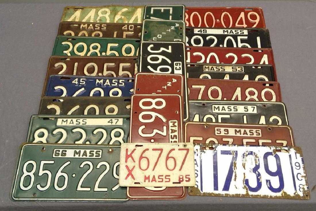 1908-1966 Massachusetts License Plate Lot (1 of 5)