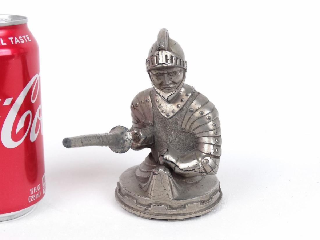 Knight Radiator Cap: Figural Knight radiator cap. As found.