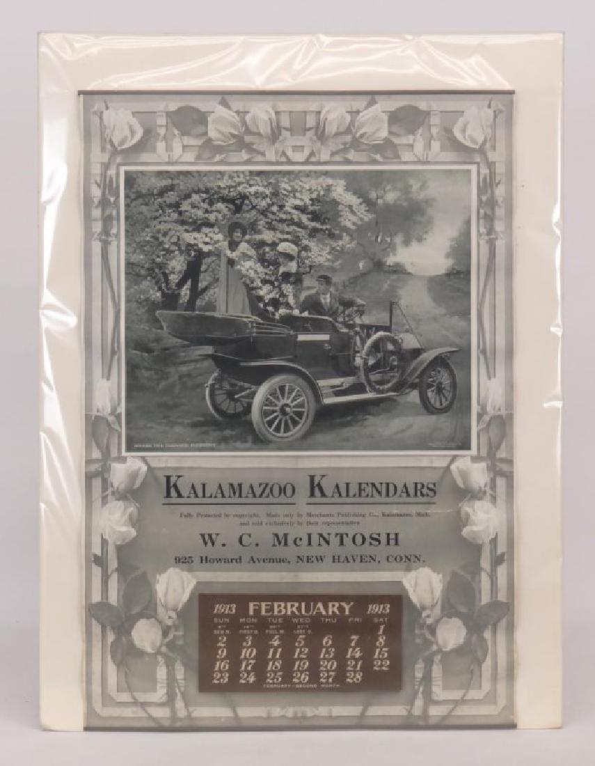 1913 Calendar: 1913 calendar (New Haven Ct.), features early automobile. 22" x 15".