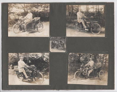 Zenith Motorcycle Photograph: Early Zenith motorcycle photograph. 10 1/2" x 8". Good condition.