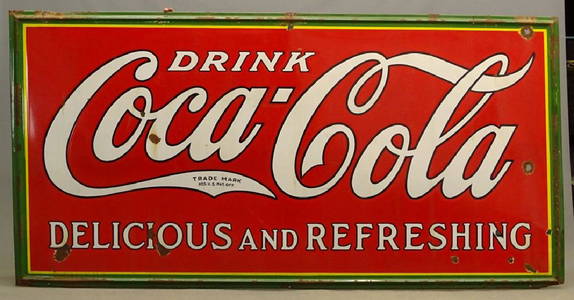 Large Vintage Coca Cola Sign