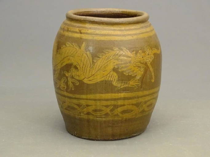 Asian Pottery Egg Jar