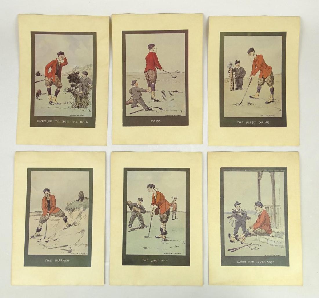 Edmund Fuller (1858-1940), Golf Cartoon Lithograph (1 of 8)