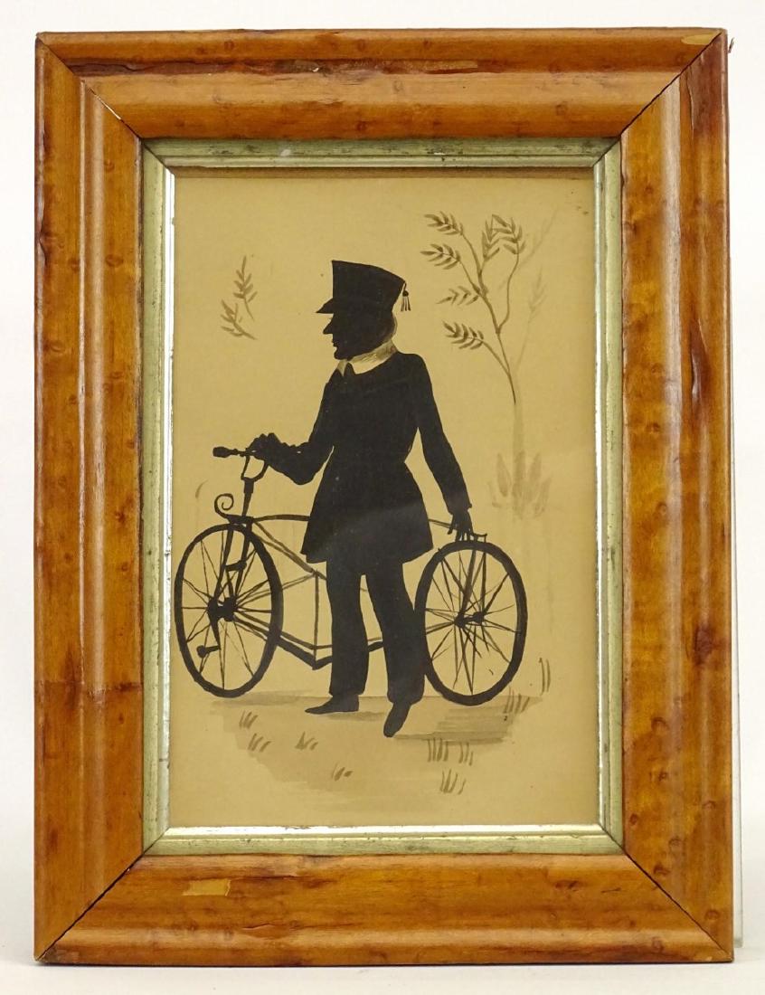 19th c. Silhouette Of Gentleman With Boneshaker (1 of 5)