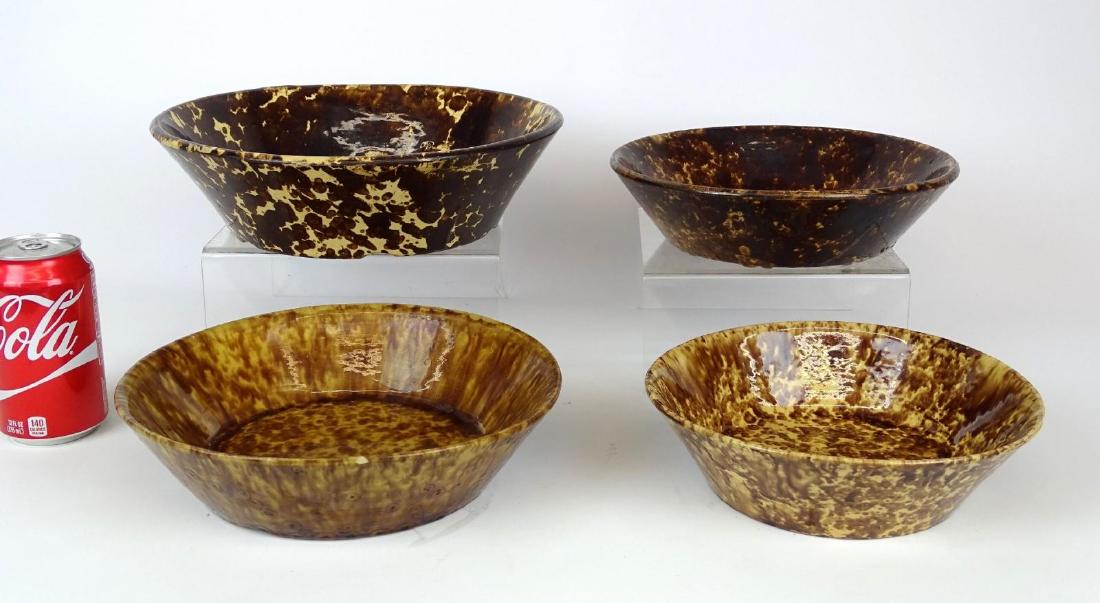 19th c. Rockingham Glaze Pottery Lot (1 of 10)