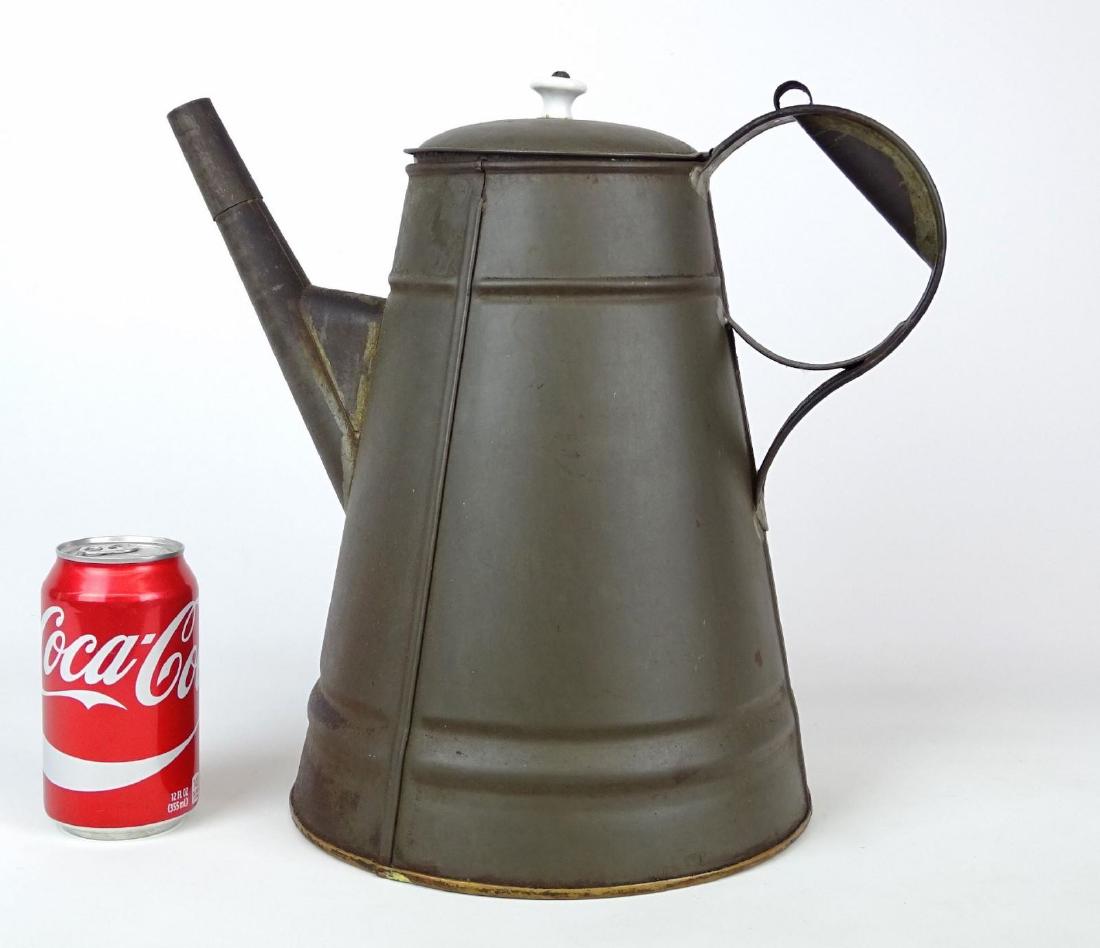 19th c. Tin Coffee Pot (1 of 4)