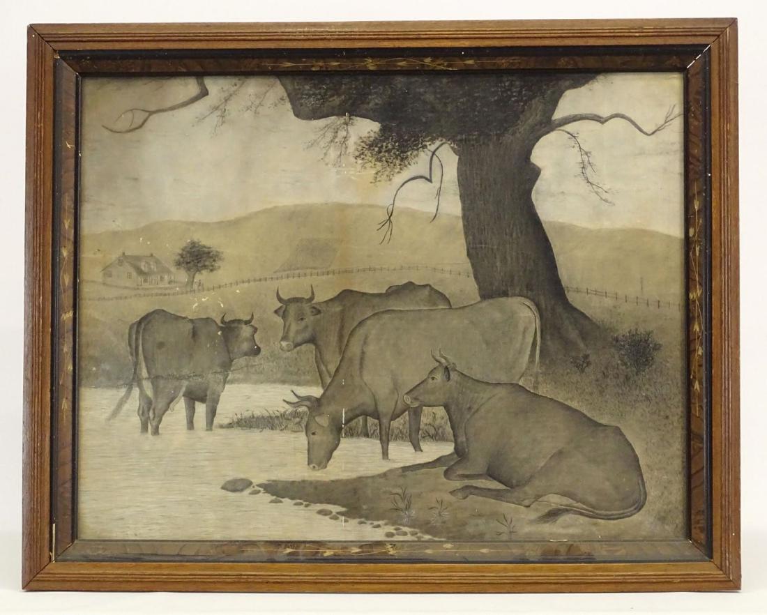 19th c. Drawing Of Cows (1 of 6)