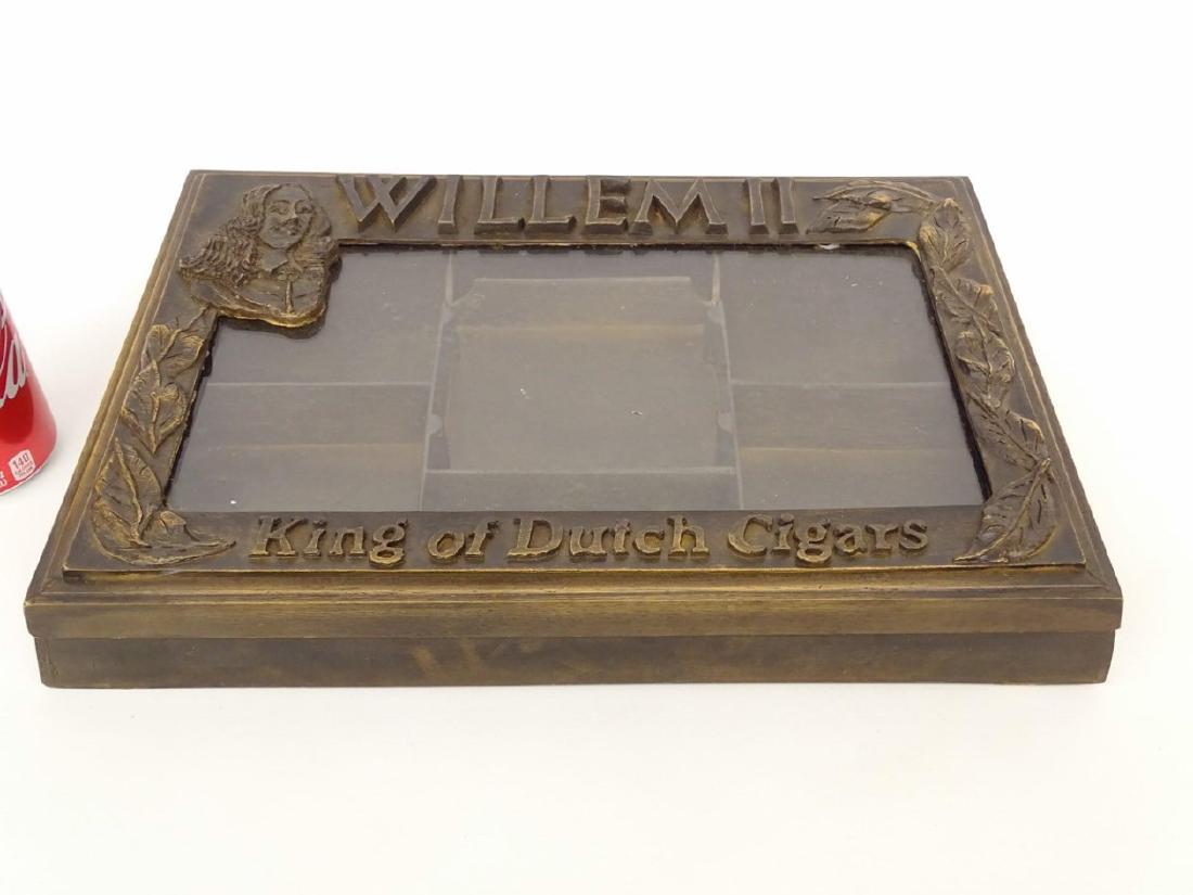 Willem II Cigar Case: Early WILLEM II cigar case.16" x 11", 2" D..