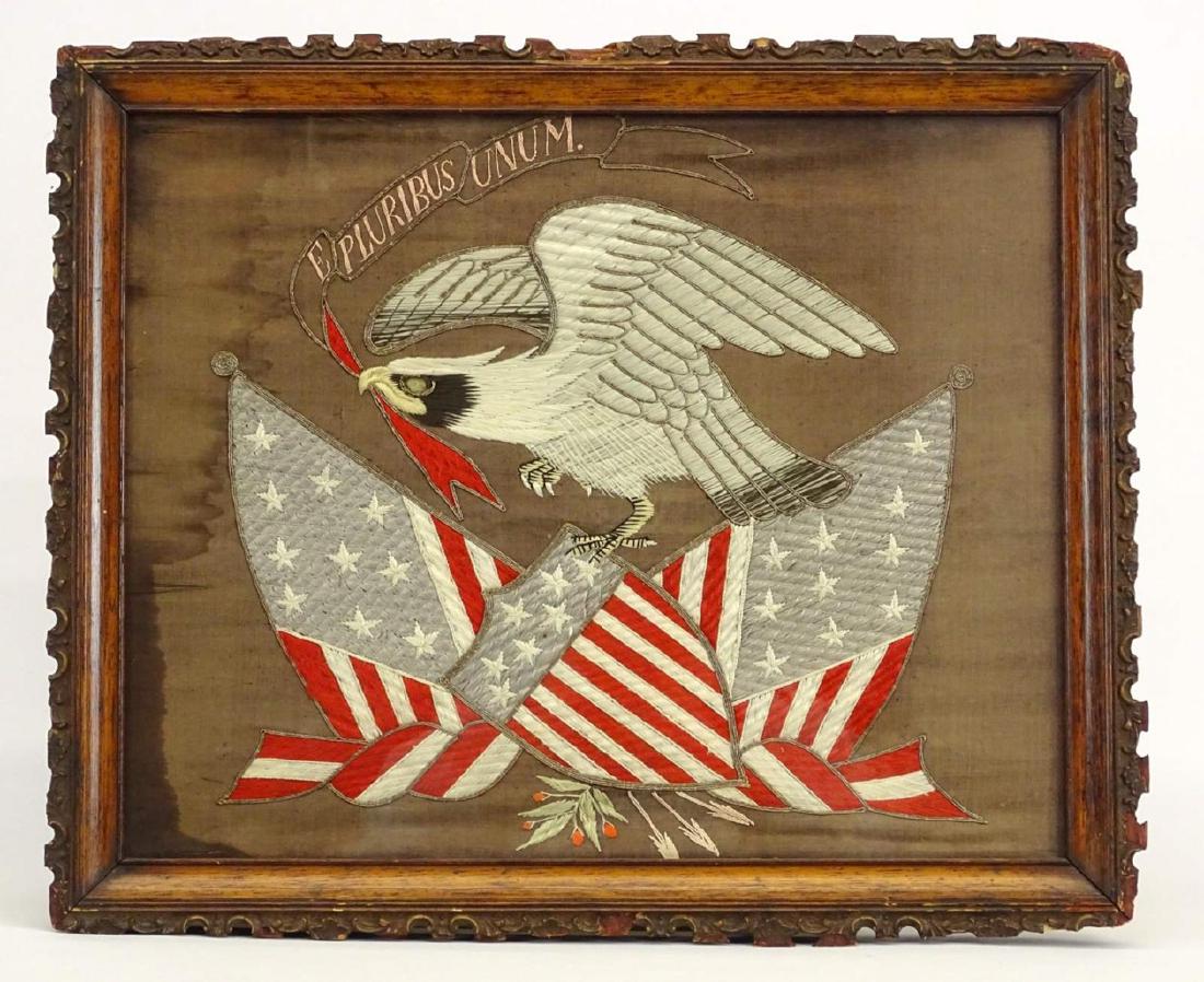 Chinese Export Patriotic Silk Embroidery (1 of 5)