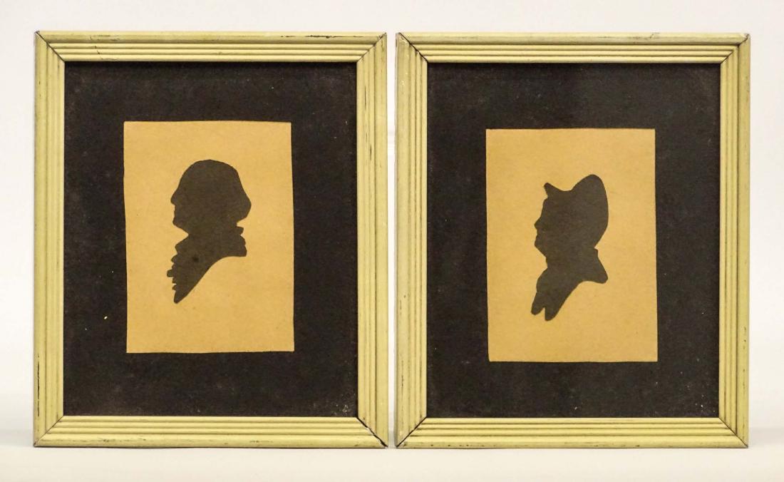 Pair 19th c. Silhouettes (1 of 3)