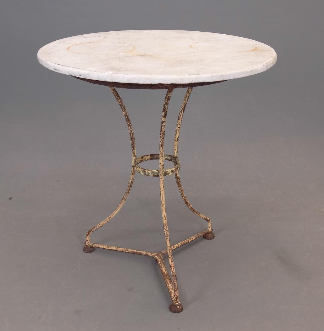 Marble Top Iron Base Table (1 of 4)