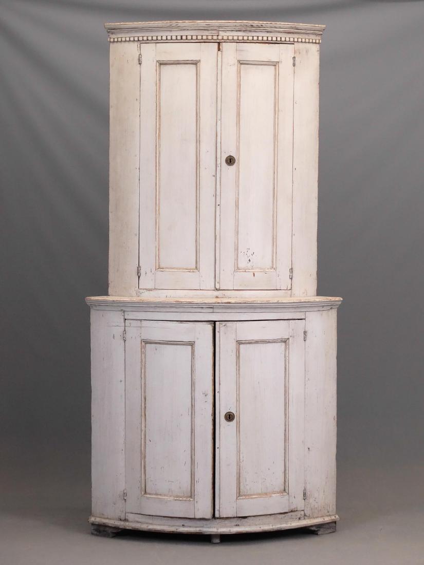 19th c. French Barrel Back Corner Cupboard (1 of 10)