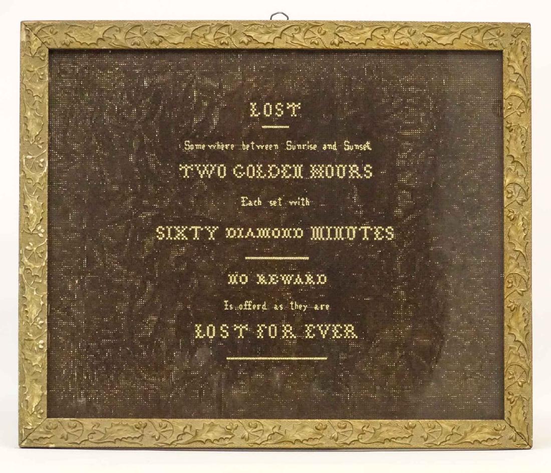 19th c. Needlework Sampler (1 of 3)