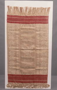 George Washington Centennial Cloth: George Washington Centennial cloth, 1789-1889. 39" x 19".