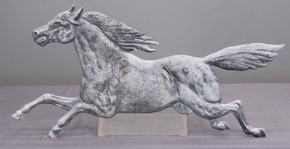 Cast White Metal Horse Sign (1 of 2)