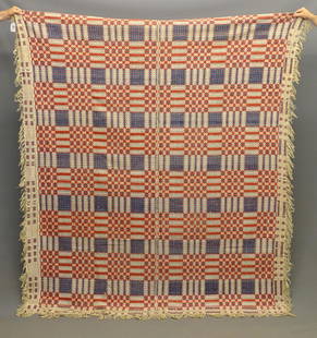 19th c. Coverlet: 19th c. Coverlet. 80" x 90".