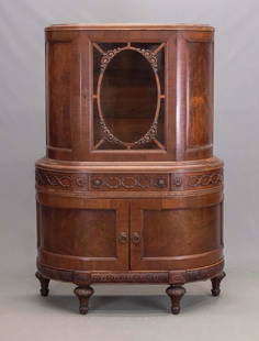 China Closet: C. 1900's china closet (matches previous lot). 44" x 18" x 64".