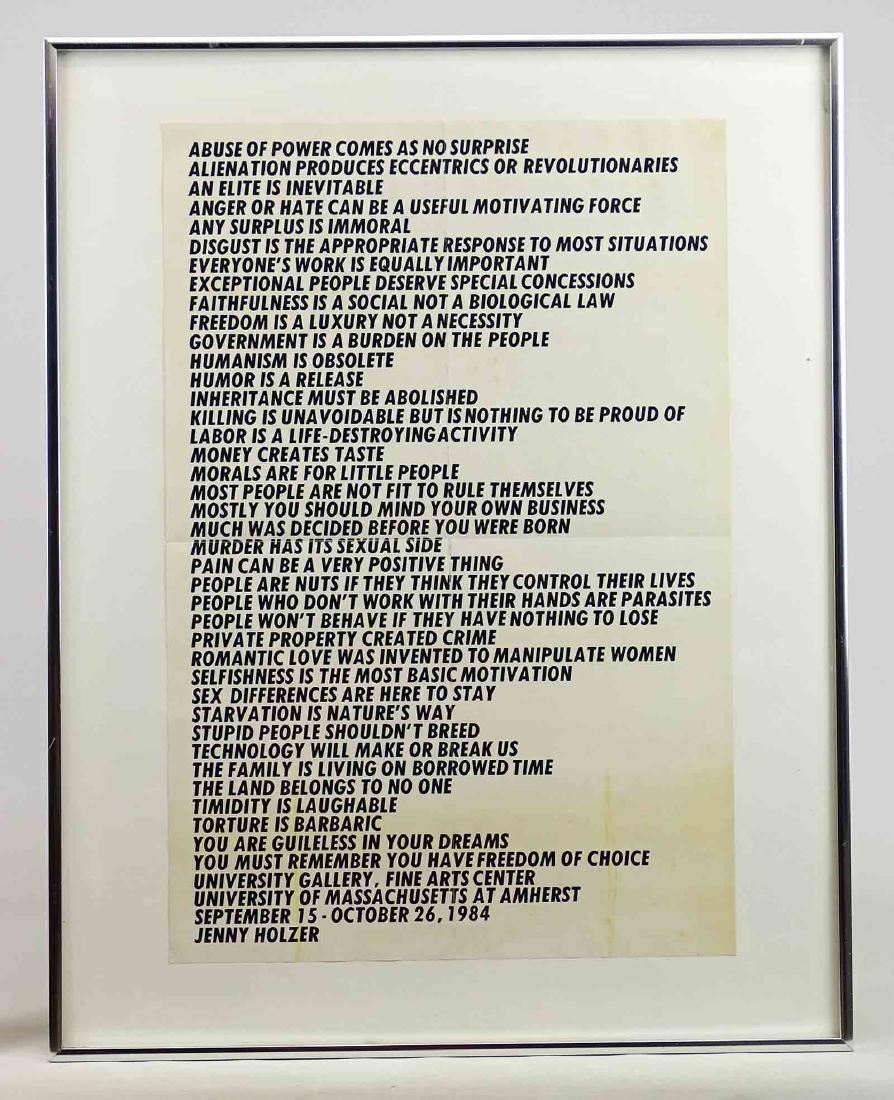 Jenny Holzer (American b. 1950) (1 of 3)