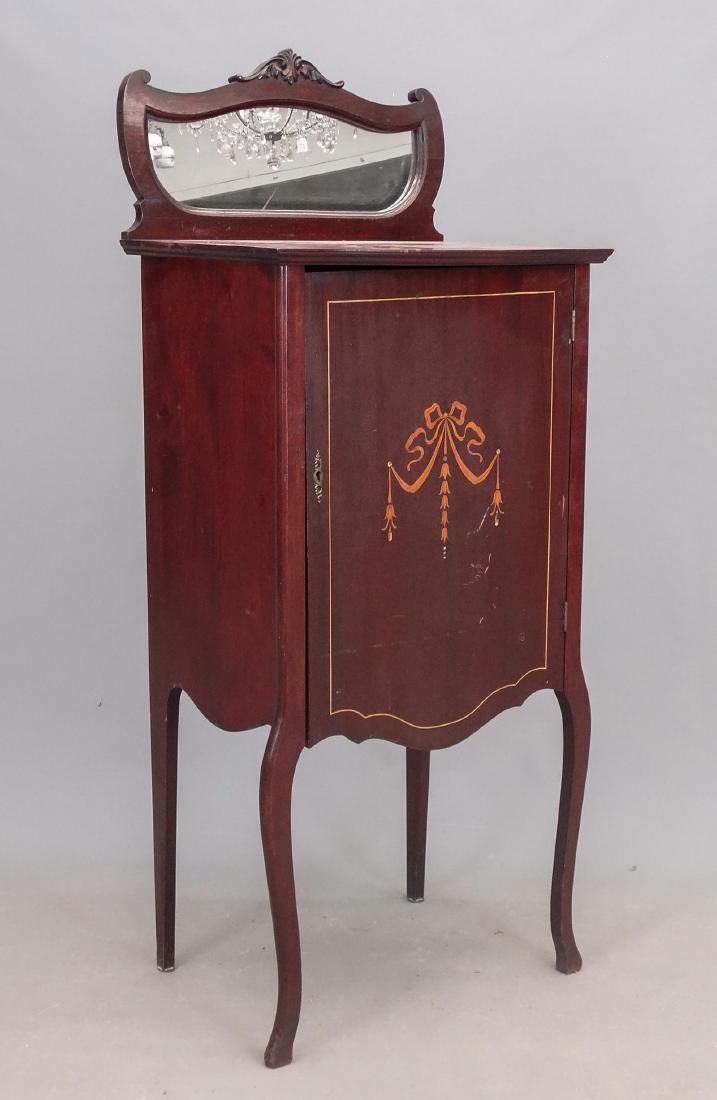 C. 1900's Sheet Music Cabinet: C. 1900's sheet music cabinet. Door locked. 20 1/2" x 14 1/2" x 49 1/2" Ht..