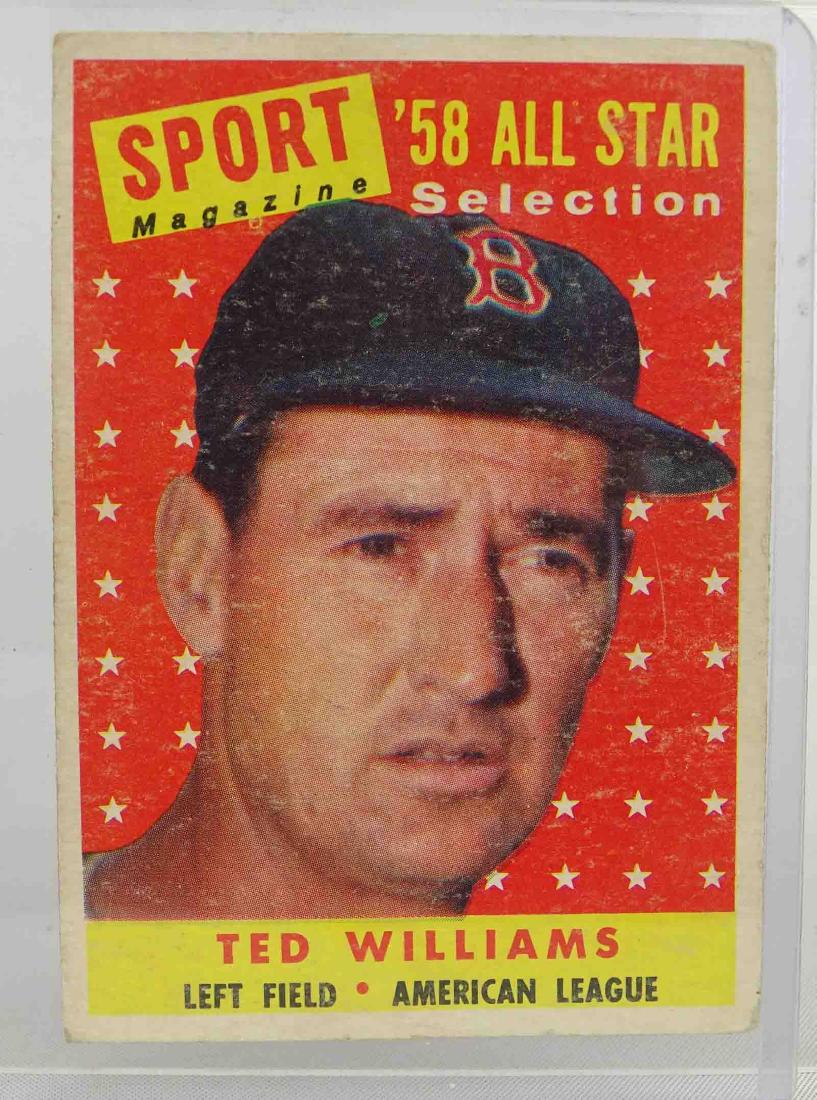 Ted Williams Baseball Card: 1958 Ted Williams baseball card (485).