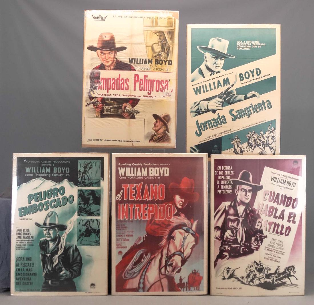 Hopalong Cassidy Movie Posters: Lot (5) vintage Hopalong Cassidy movie posters. 29" x 44".