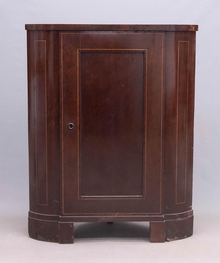 19th c. Inlaid Corner Cupboard (1 of 4)