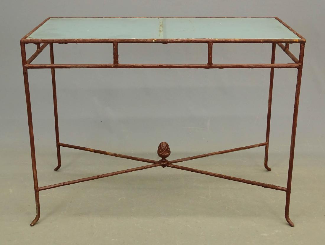 Glass Top Wrought Iron Table (1 of 5)