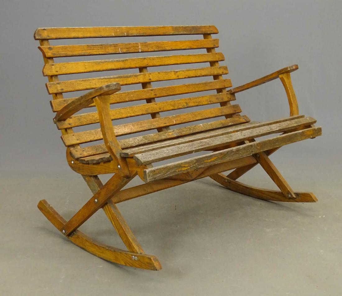 Slat Rocker: Slat rocker. 46" x 30" x 33" Ht..