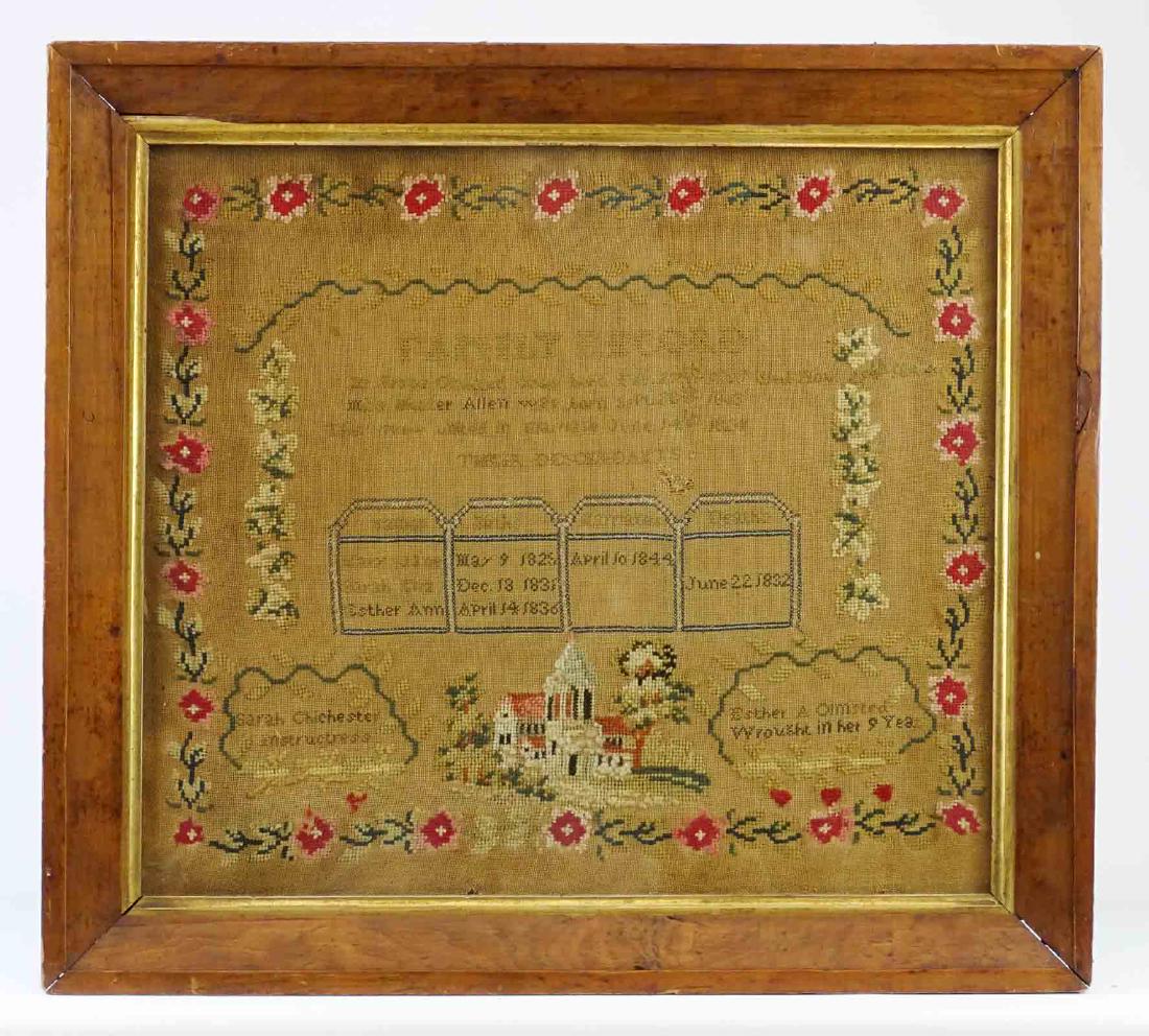 19th c. Needlework Sampler (1 of 5)