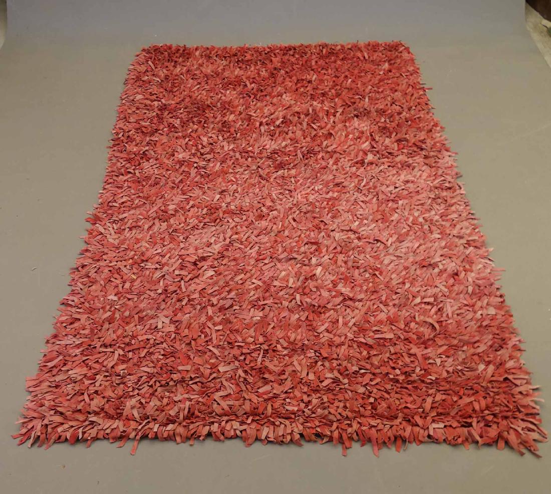 Jack Lenor Larsen Suede Rug: Jack Lenor Larsen suede rug. 60" x 78".