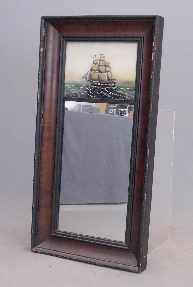 19th c. Empire Split Panel Mirror (1 of 5)