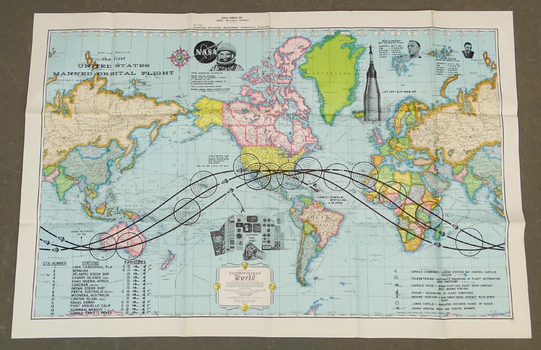 John Glenn NASA Flight Map (1 of 3)