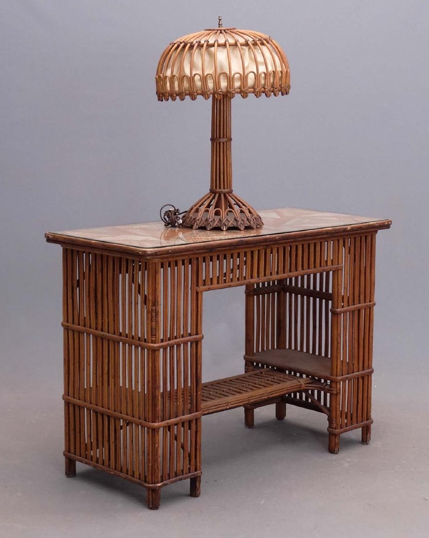 Rattan Table & Lamp (1 of 4)