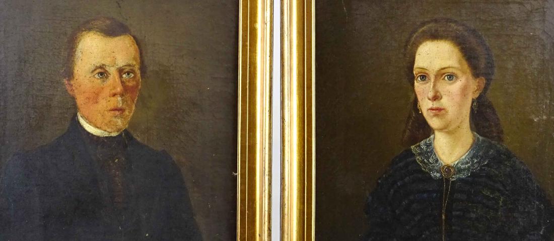 Pair 19th c. Portraits (1 of 4)