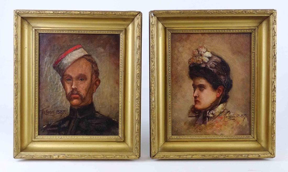 English School, Pair Of Portraits (1 of 4)