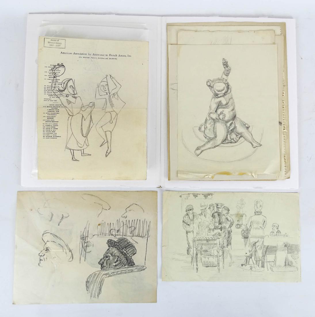Edmund Quincy (1903-1997): Edmund Quincy (1903-1997), portfolio of original drawings.