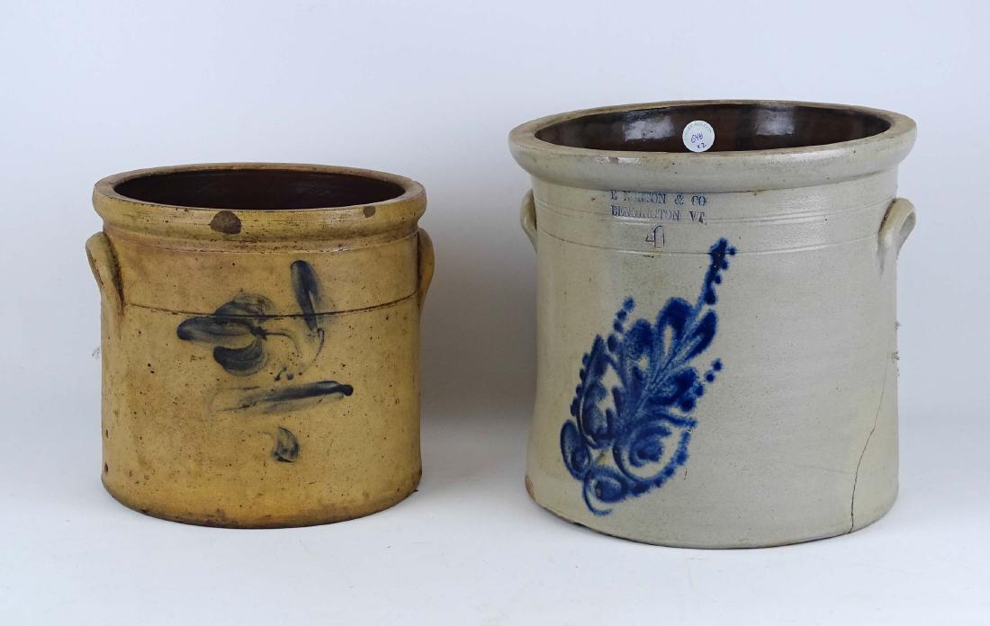 19th c. Stoneware Crocks (1 of 5)