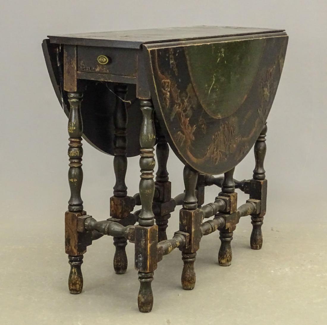 Japanned Dropleaf Table (1 of 8)