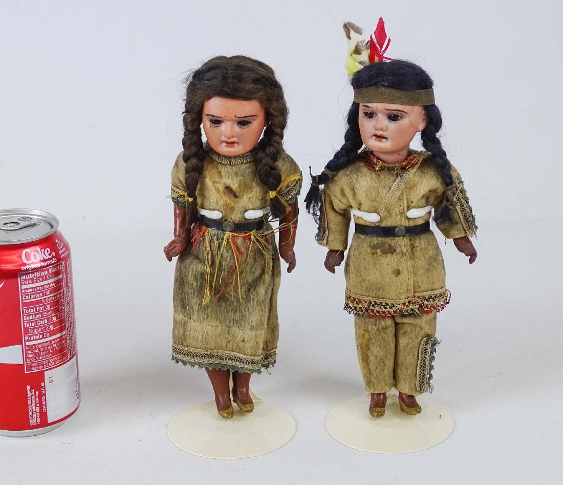 Pair Bisque Head German Dolls (1 of 4)