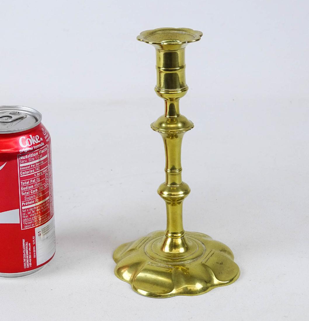 18th c. Brass Candlestick (1 of 3)