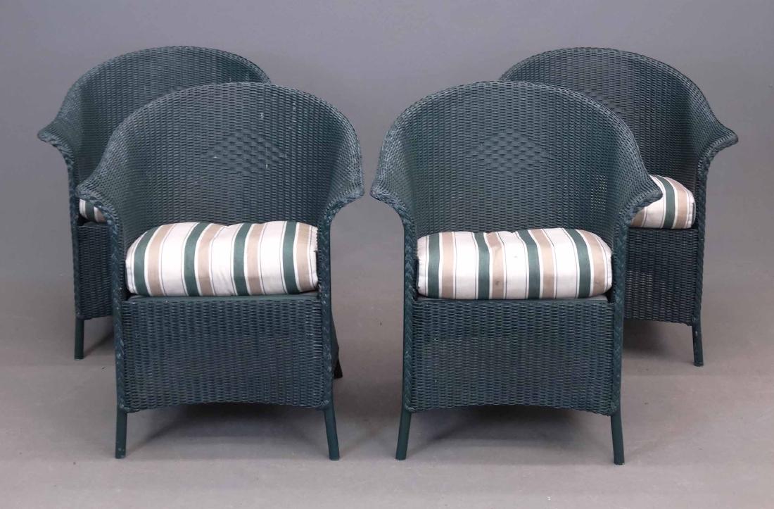 Set Of Wicker Style Chairs (1 of 4)